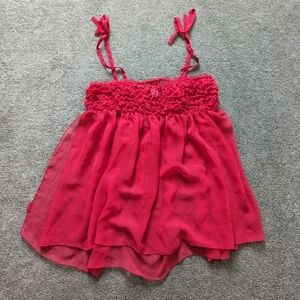 La Senza red lingerie smocked babydoll women's XLarge XL